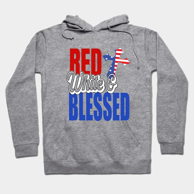 red white and blessed 4th of july gift.. Hoodie by DODG99